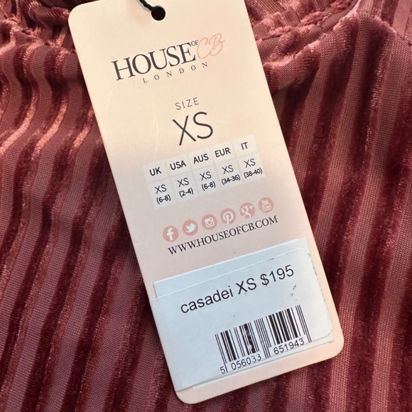 House of CB Rose Gold Velvet Mock Neck Mini Dress 🌹✨ - Picture 7 of 8